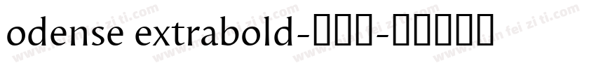 odense extrabold-超粗体字体转换
